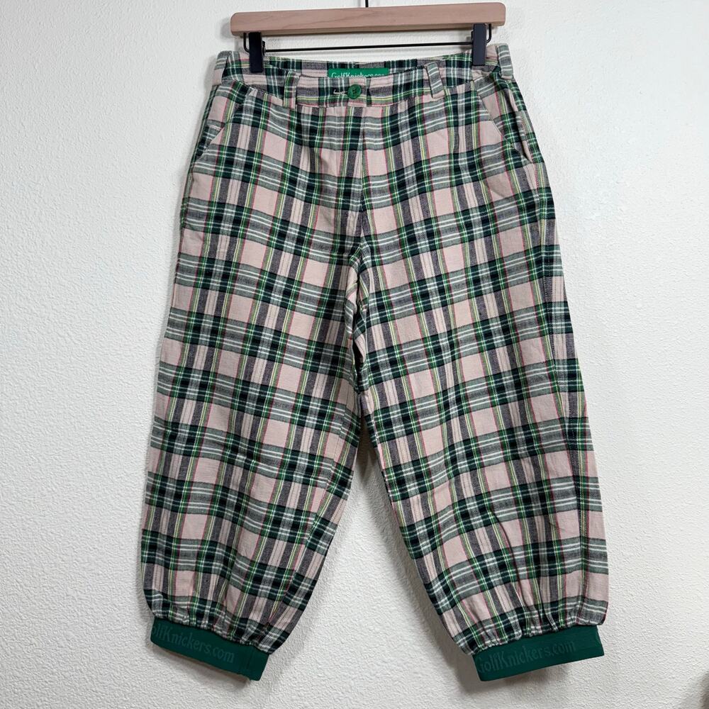 GolfKnickers.com Womens Plaid Linen Cotton Golf Knickers Pant Classic Heritage 4